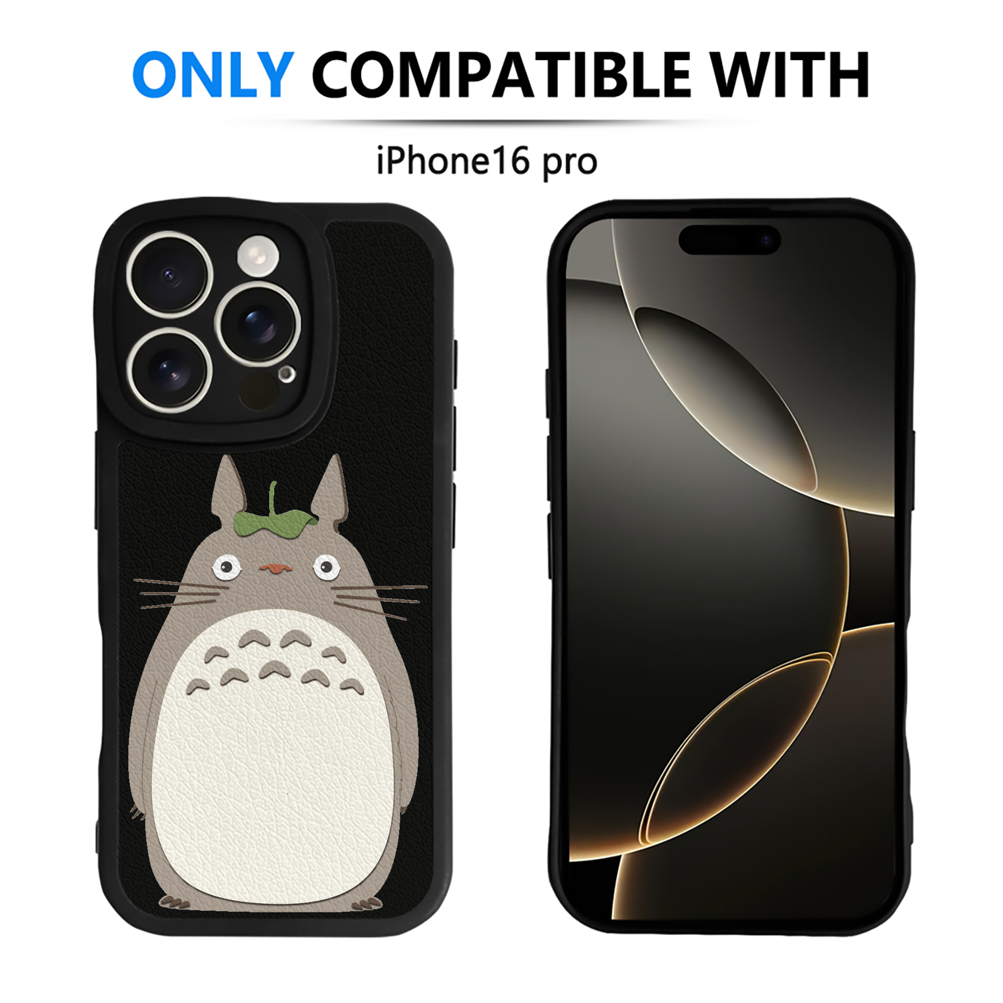 （画像用） となりのトトロ 草壁メイ 草壁サツキ My Neighbor Totoro Satsuki Kusakabe Mei Kusakabe 【iPhone 16シリーズ対応】シリコンスマホケース（レザー調） 材質：シリコン